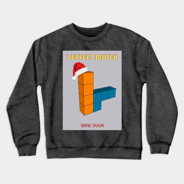 TETRIS PERFECT MATCH Crewneck Sweatshirt by Stubborn90s